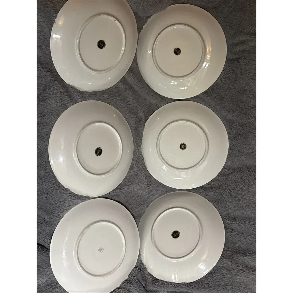 Set of 6 Royal Duchess Fine China Mountain Bell DINNER Plates Germany Vtg 10